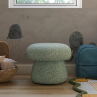 M31685ST,Mushroom Pouf in Sage Teddy Loop