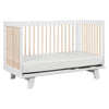 M4201WNX,Hudson 3-in-1 Convertible Crib w/ToddlerBedConversion Kit in White/Washed Natural