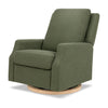 M22287OBLB,Crewe Recliner and Swivel Glider in Olive Boucle w/Light Wood Base