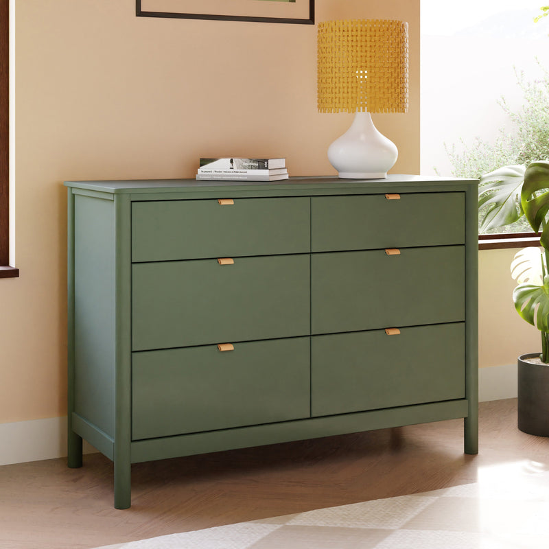 M25616FRGR,Bondi 6-Drawer Assembled Dresser in Forest Green