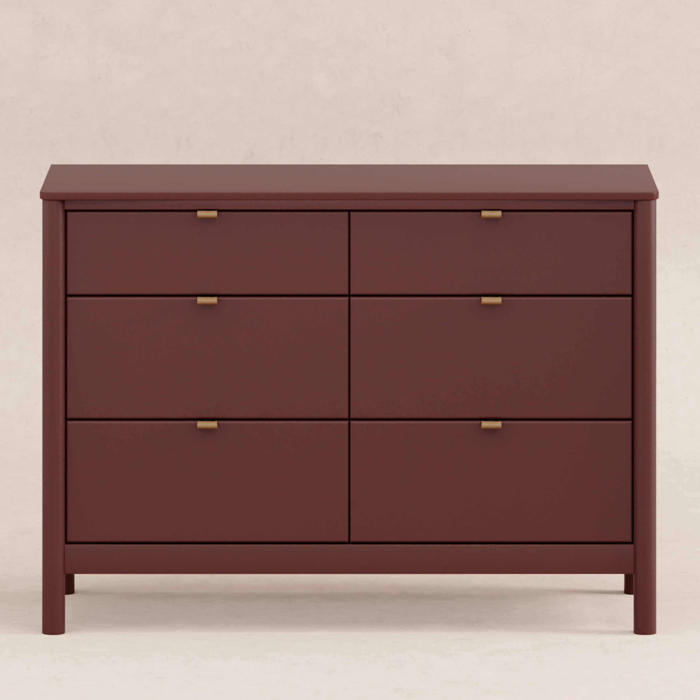 M25616CR,Bondi 6-Drawer Assembled Dresser in Crimson