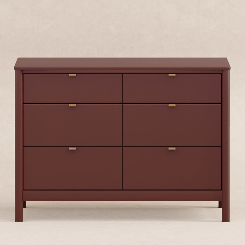 M25616CR,Bondi 6-Drawer Assembled Dresser in Crimson