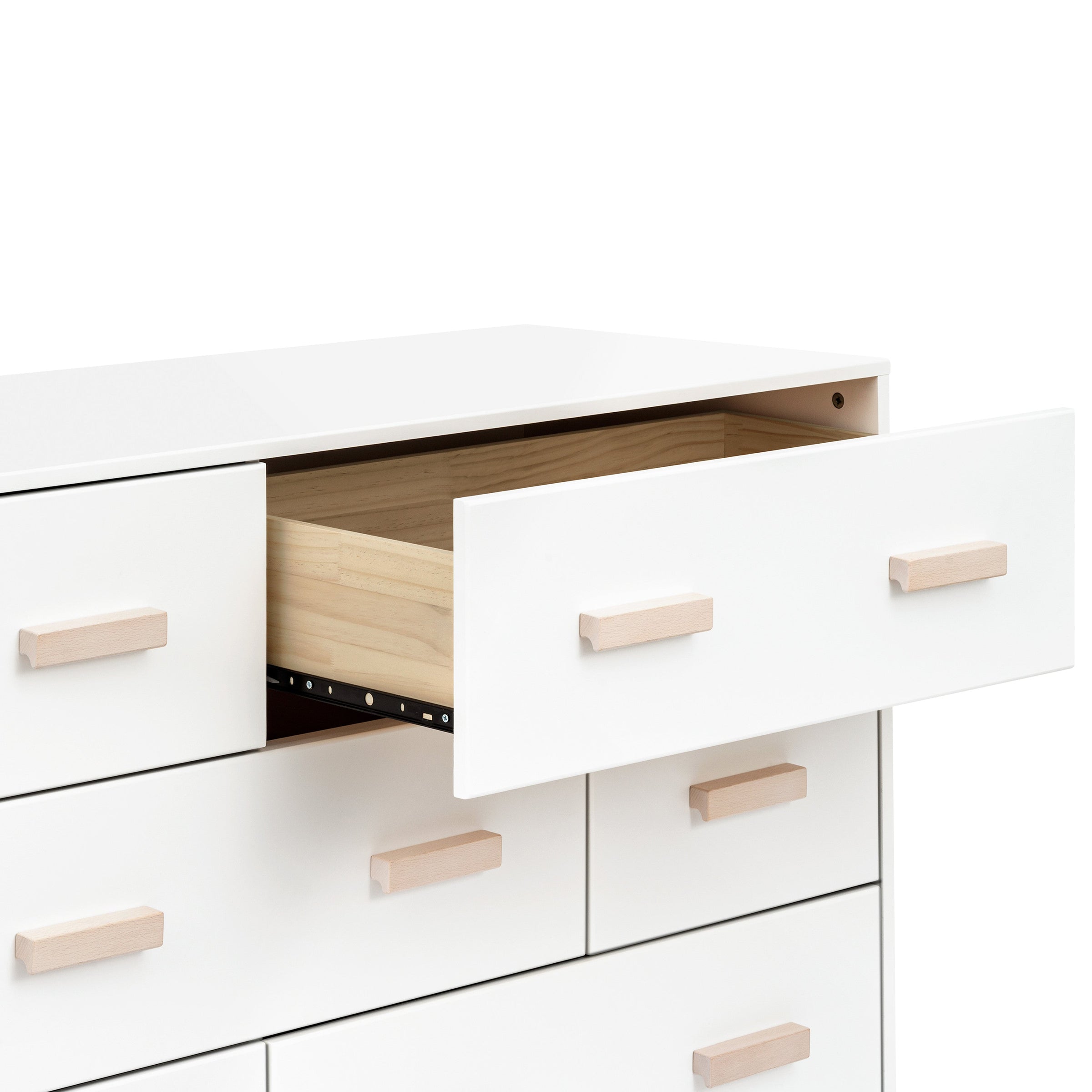M5826WNX,Scoot 6-Drawer Dresser in White/Washed Natural