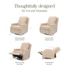 M22287CSG,Crewe Recliner and Swivel Glider in Chai Shearling