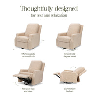 M22287CSG,Crewe Recliner and Swivel Glider in Chai Shearling