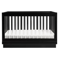 M8601KB,Harlow 3-in-1 Convertible Crib w/Toddler Bed Conversion Kit in Black/Acrylic