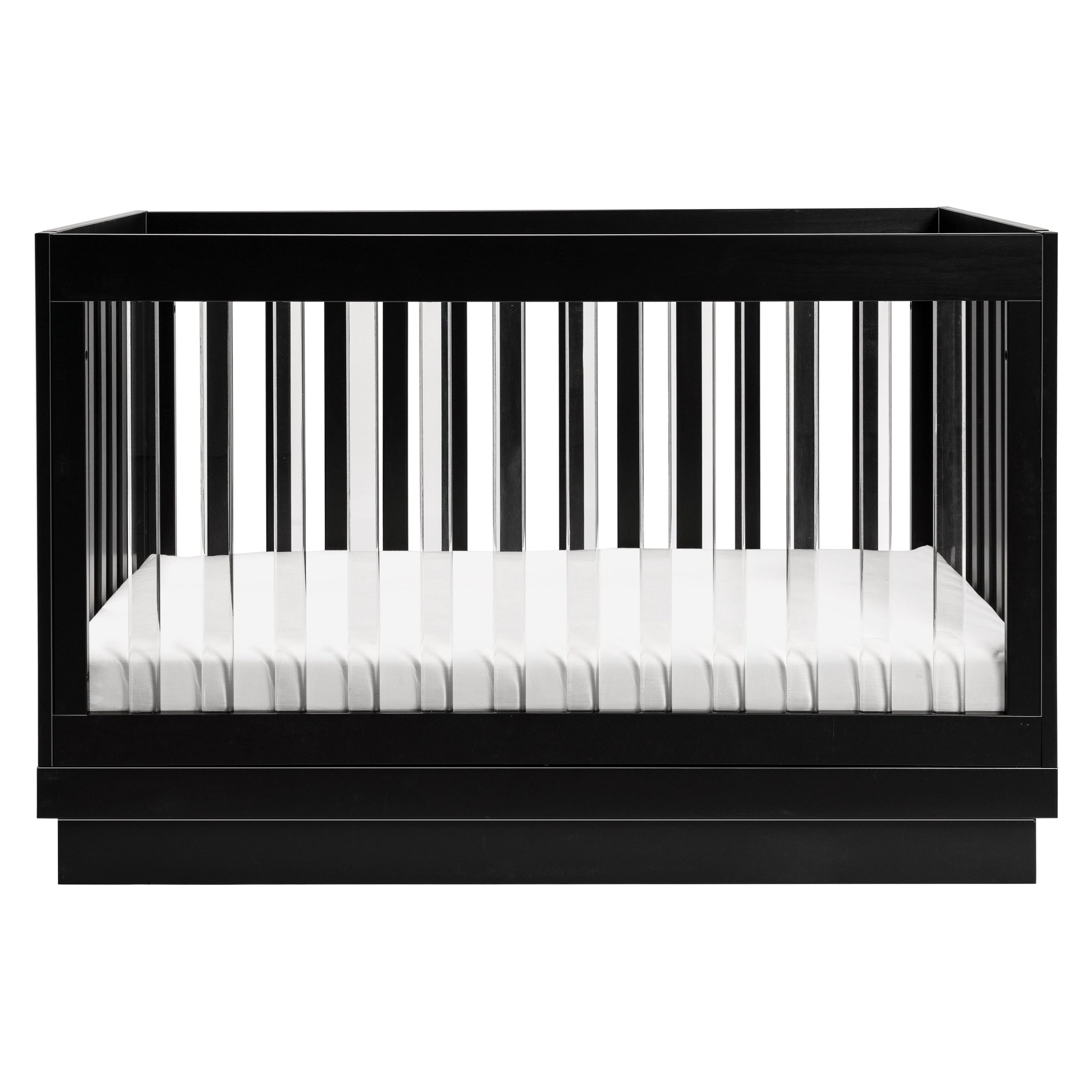 M8601KB,Harlow 3-in-1 Convertible Crib w/Toddler Bed Conversion Kit in Black/Acrylic