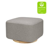 M26385PGEWLB,Kiwi Gliding Ottoman in Performance Grey Eco-Weave w/ Light Wood Base