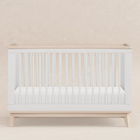 M5801WNX,Scoot 3-in-1 Convertible Crib w/ToddlerBedConversion Kit in White/WashedNatural