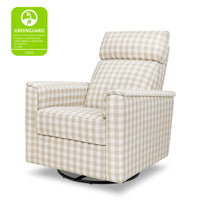 M17186TGH,Willa Plus Power Glider Recliner w/ Power Headrest in Tan Gingham