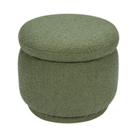 M22985OB,Enoki Storage Ottoman in Olive Boucle