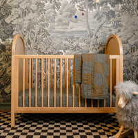 M25601HYNC,Bondi Cane 3-in-1 Convertible Crib w/Toddler Bed Kit in Honey with Natural Cane