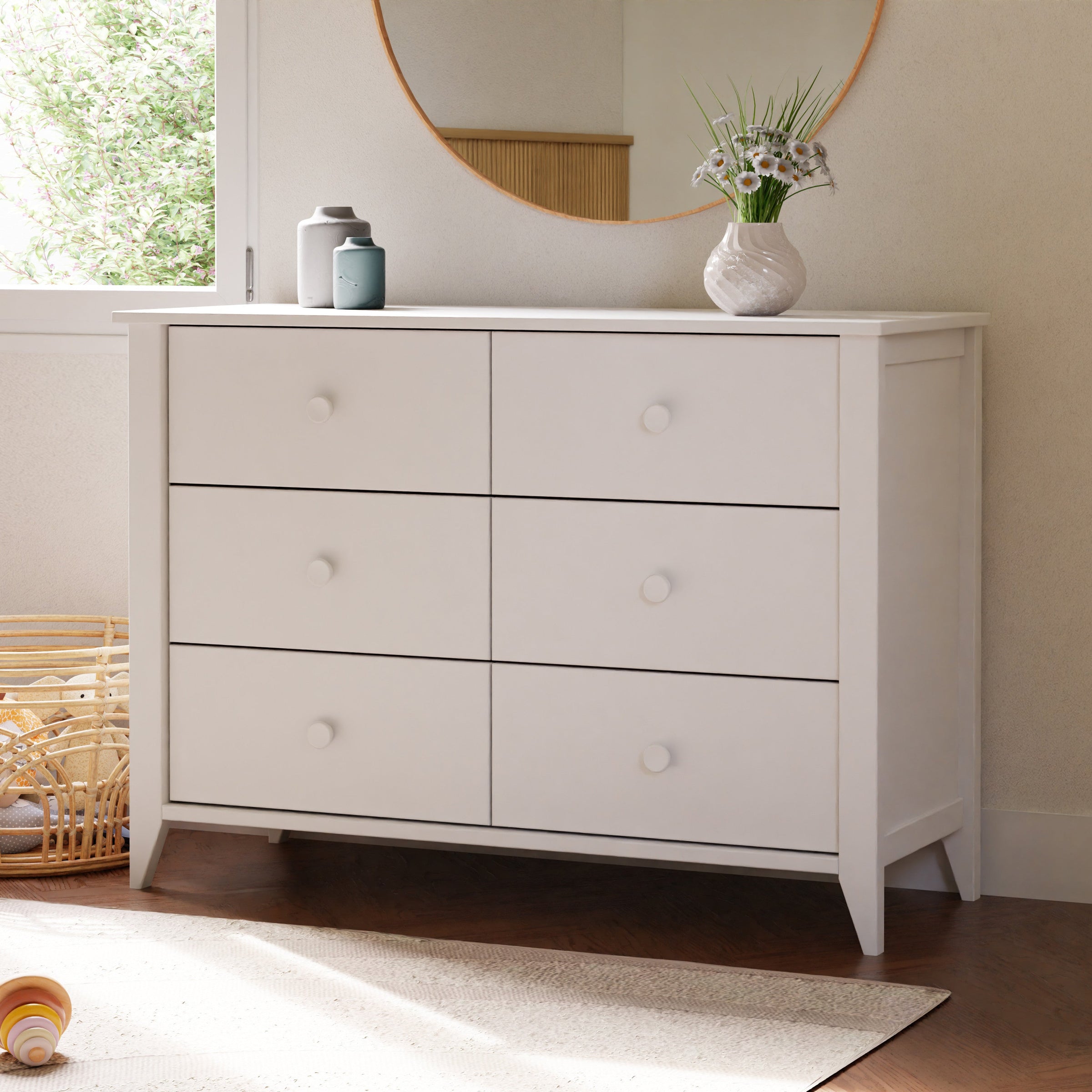M10326W,Sprout 6-Drawer Double Dresser in White