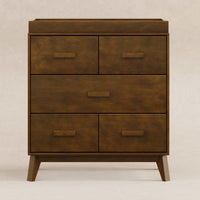 M5823NL,Scoot 3-Drawer Changer Dresser in Natural Walnut