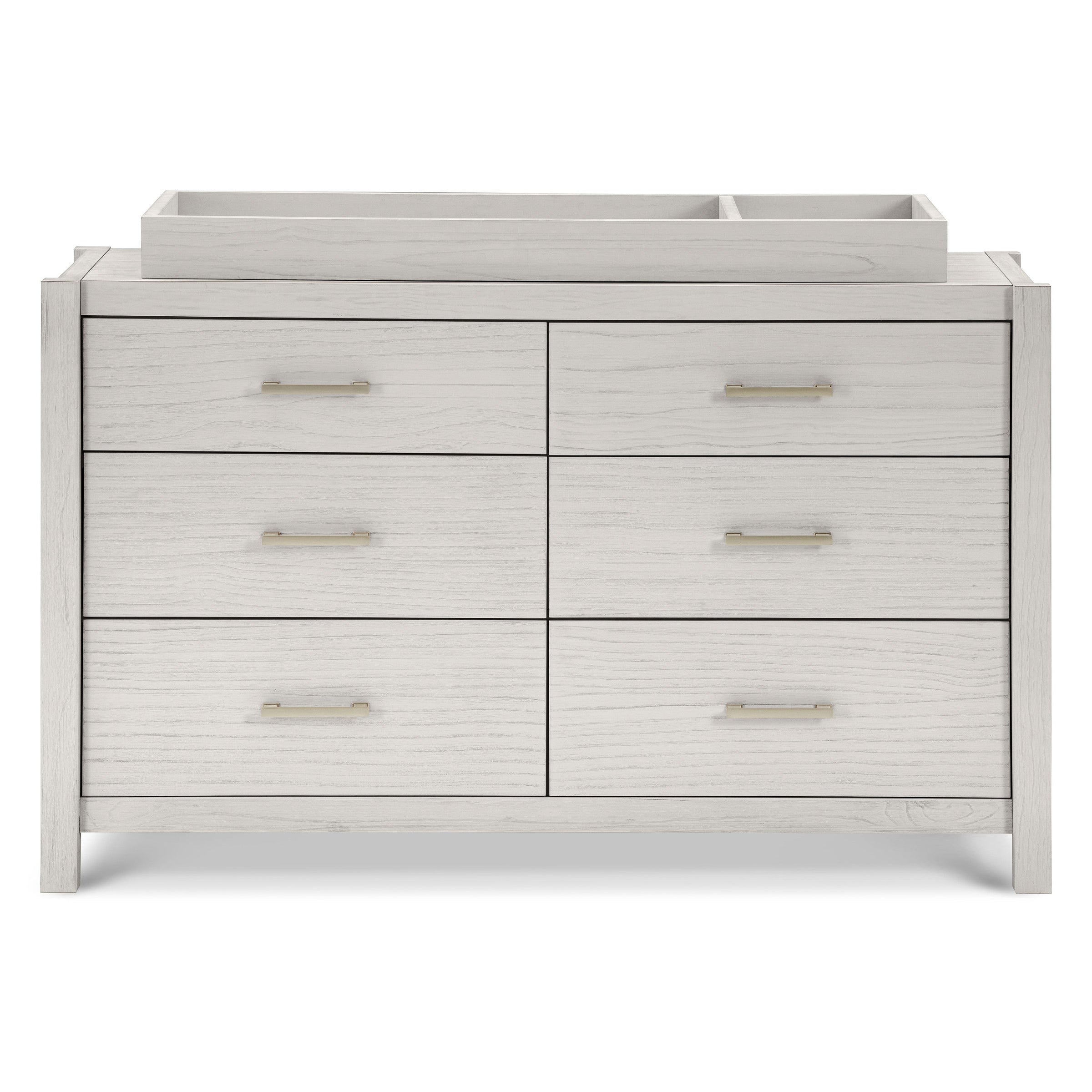 B26416WDF,Hemsted 6-Drawer Assembled Dresser in White Driftwood
