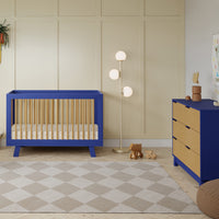 M4216CBTHY,Hudson 6-Drawer Double Dresser  Assembled in Cobalt and Honey