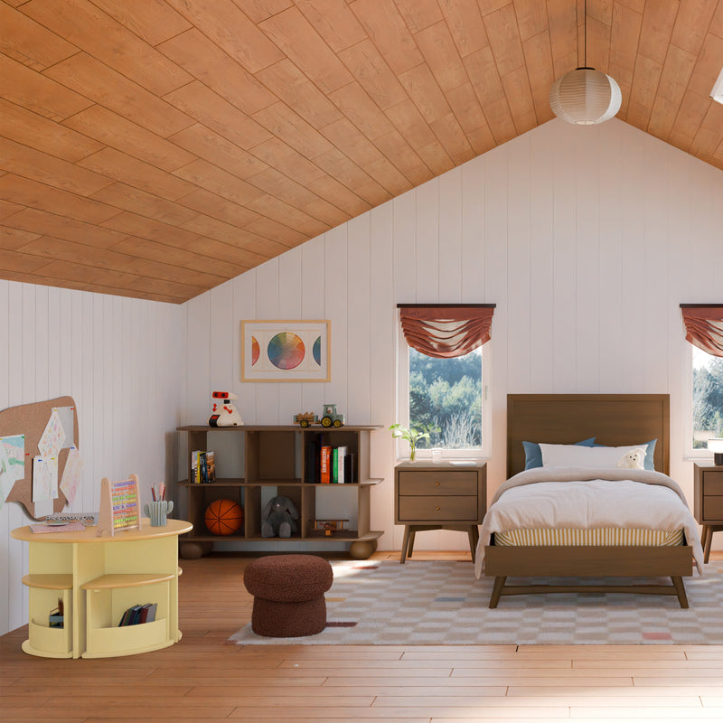 M31811NL,Crosby Open Bookcase in Natural Walnut