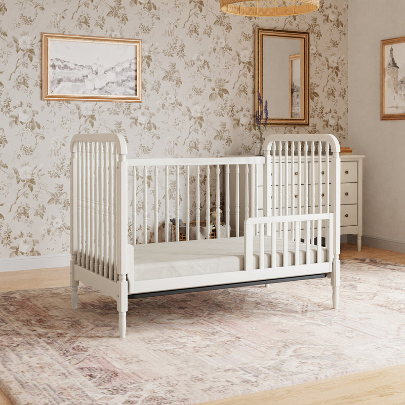 M7101RW,Liberty 3-in-1 Convertible Spindle Crib w/Toddler Bed Conversion Kit in Warm White