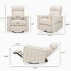 M17182TGH,Willa Pro Power Glider Recliner w/ Power Lumbar in Tan Gingham