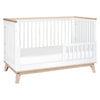 M5801WNX,Scoot 3-in-1 Convertible Crib w/ToddlerBedConversion Kit in White/WashedNatural