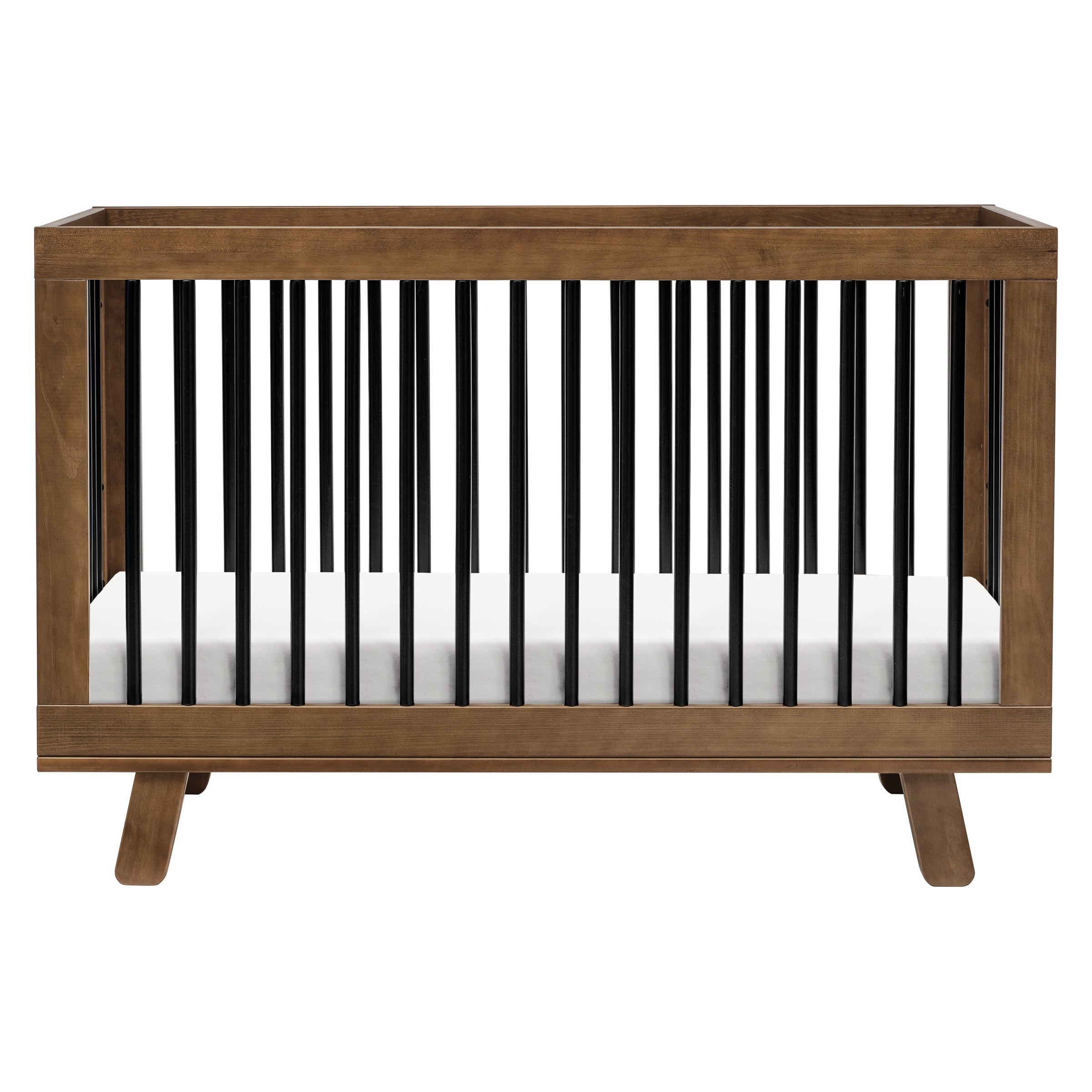 M4201NLB,Hudson 3-in-1 Convertible Crib w/ToddlerBedConversion Kit in Natural Walnut/Black