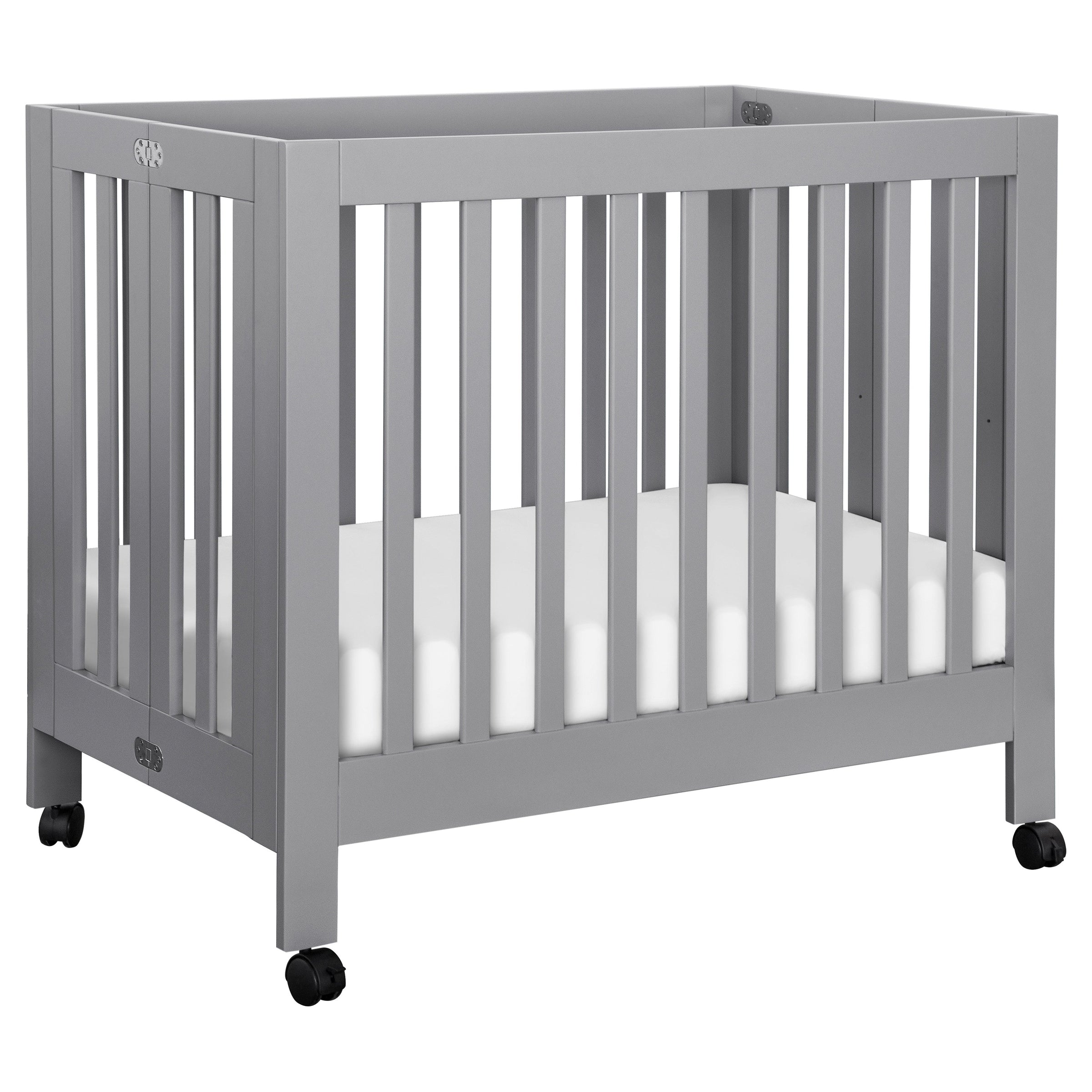 M6698G,Origami Mini Crib in Grey Finish