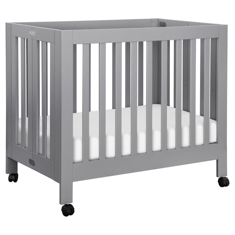 M6698G,Origami Mini Crib in Grey Finish