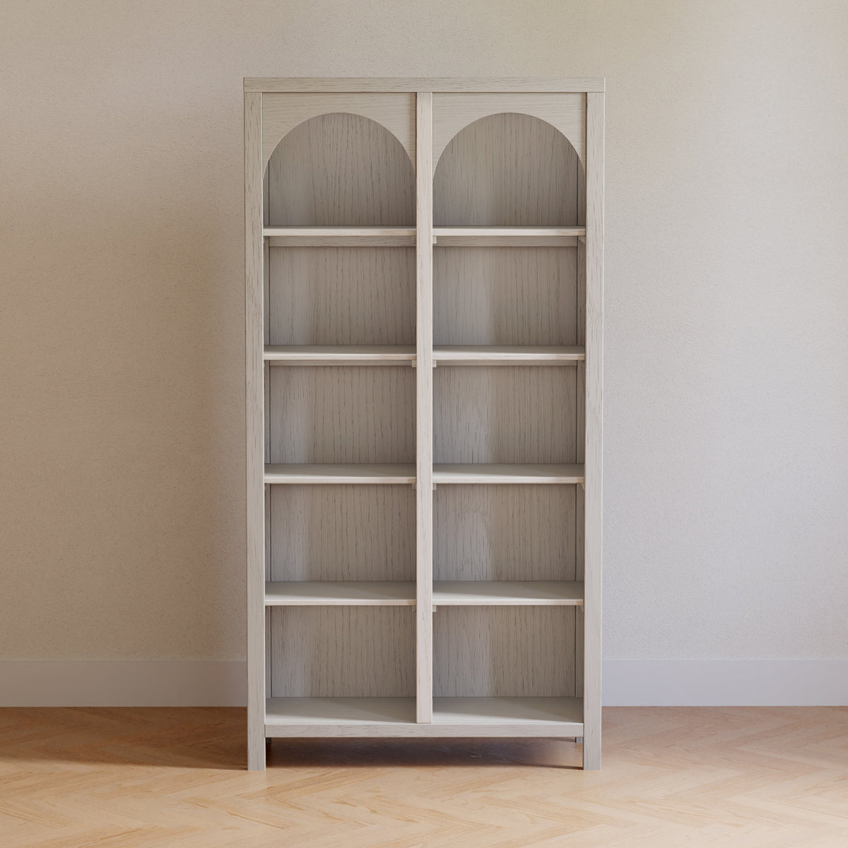 M24814WDF,Eloise Bookcase  Assembled in White Driftwood
