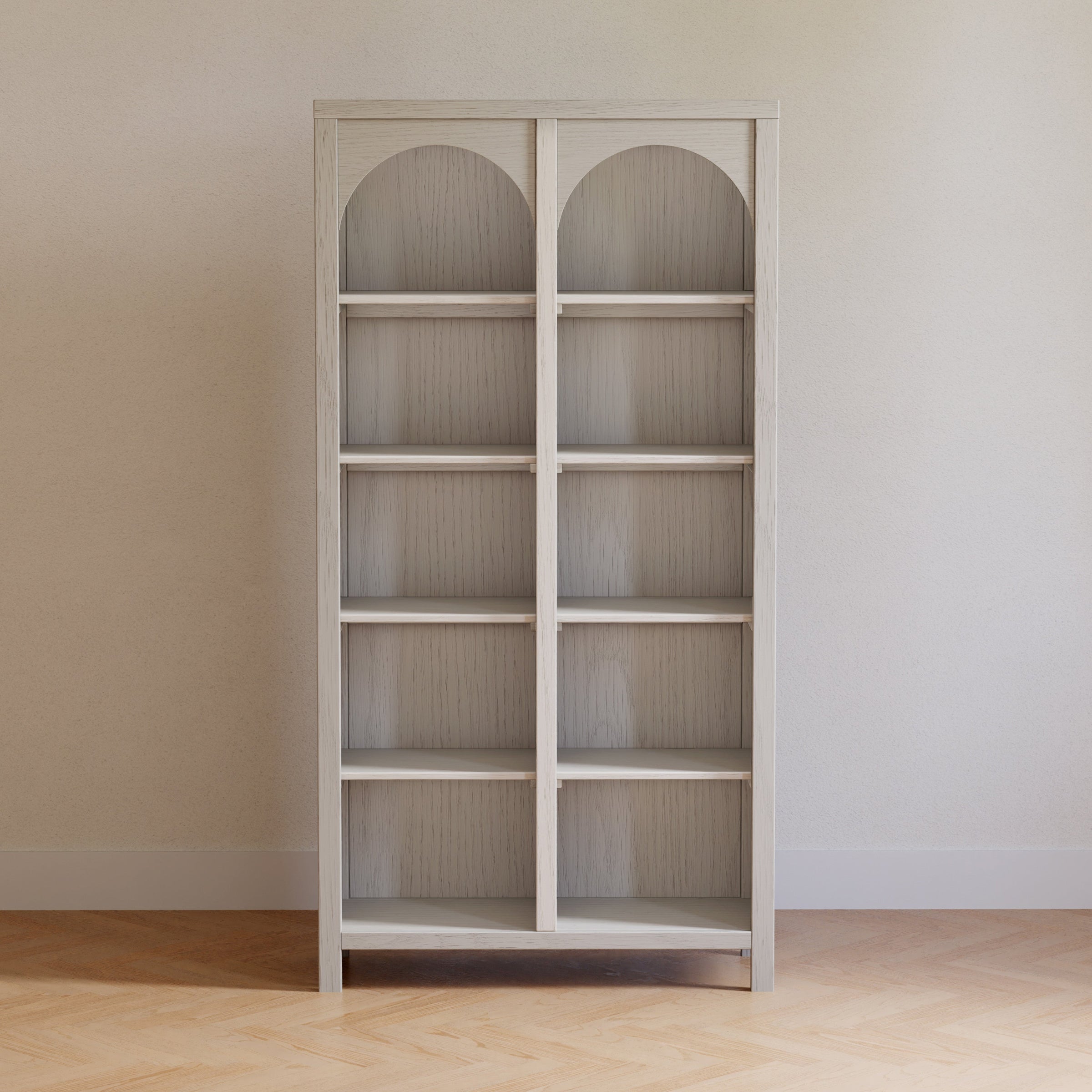 M24814WDF,Eloise Bookcase  Assembled in White Driftwood