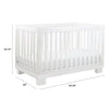 M6701W,Modo 3-in-1 Convertible Crib w/Toddler Bed Conversion Kit in White Finish