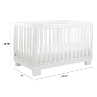 M6701W,Modo 3-in-1 Convertible Crib w/Toddler Bed Conversion Kit in White Finish