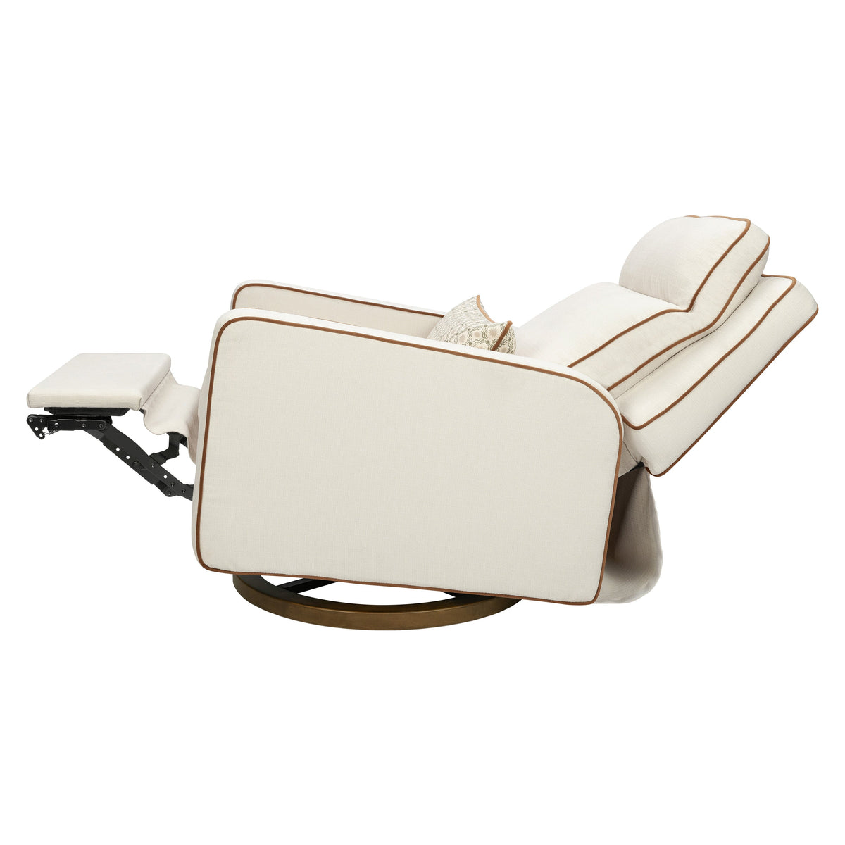 M23082PCMTB,Nate Berkus x Babyletto Sigi Pro Power Recliner in Performance Cream Linen w/Toffee Base