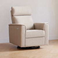 M17182PBEW,Willa Pro Power Glider Recliner w/ Power Lumbar in Performance Beach Eco-Weave