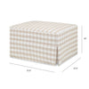 M21785TGH,Crawford Gliding Ottoman in Tan Gingham
