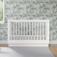 M8601KW,Harlow 3-in-1 Convertible Crib w/Toddler Bed Conversion Kit in White/Acrylic