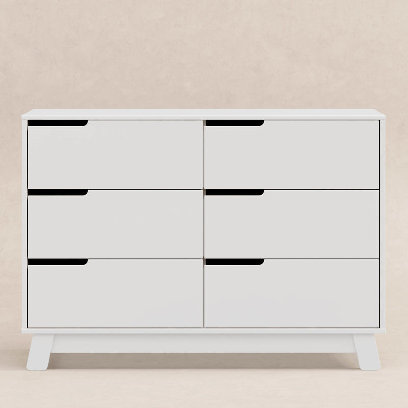 M4216W,Hudson 6-Drawer Double Dresser  Assembled in White Finish