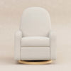 M23188WBLB,Nami Glider Recliner w/ Electronic Control and USB in Ivory Boucle w/Light Wood Base