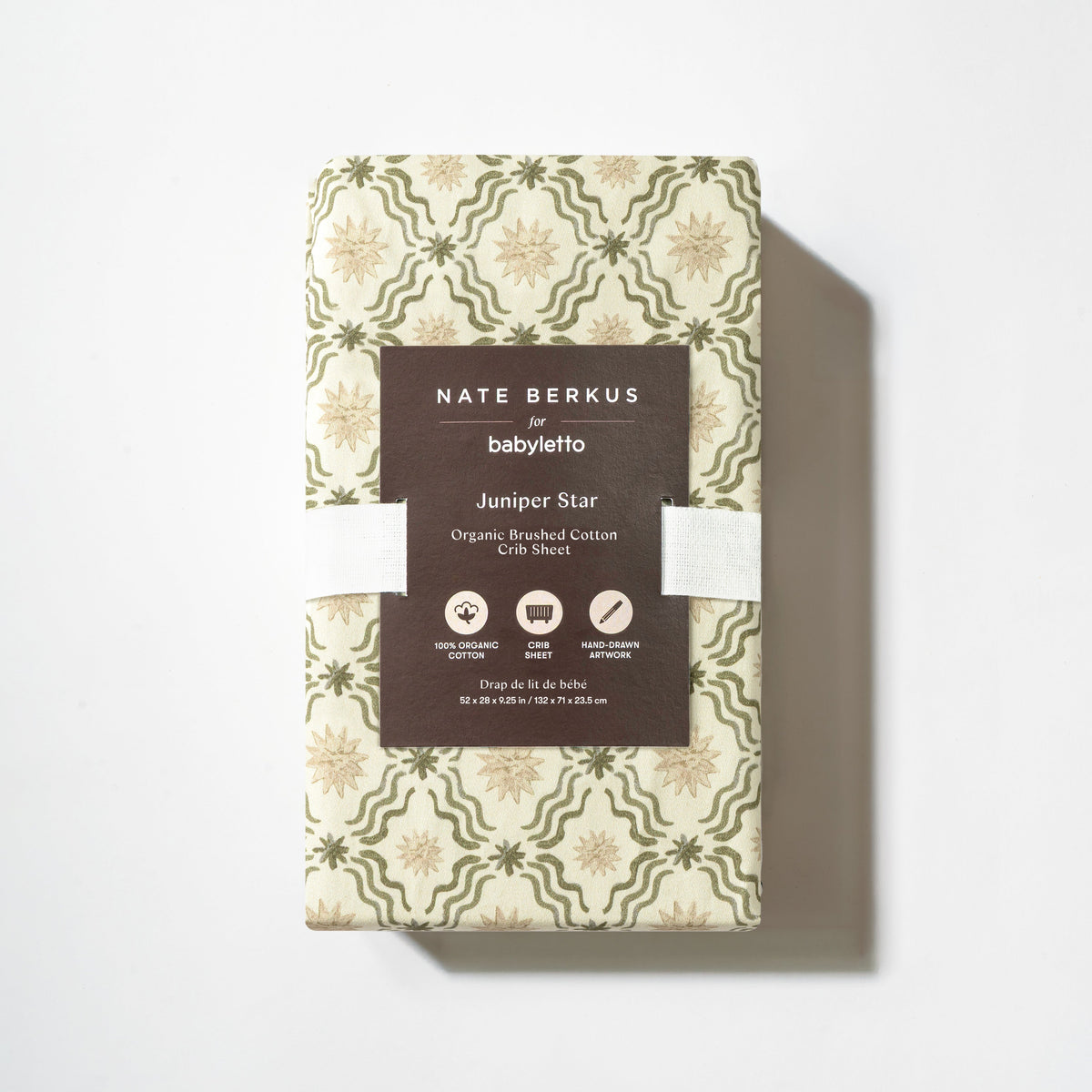 T34335JSR,Nate Berkus x Babyletto Crib Sheet in Juniper Star