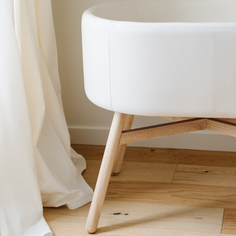M26834GYLB,babyletto x GATHRE Capsule Bassinet in Ivory