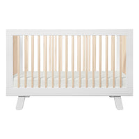 M4201WNX,Hudson 3-in-1 Convertible Crib w/ToddlerBedConversion Kit in White/Washed Natural