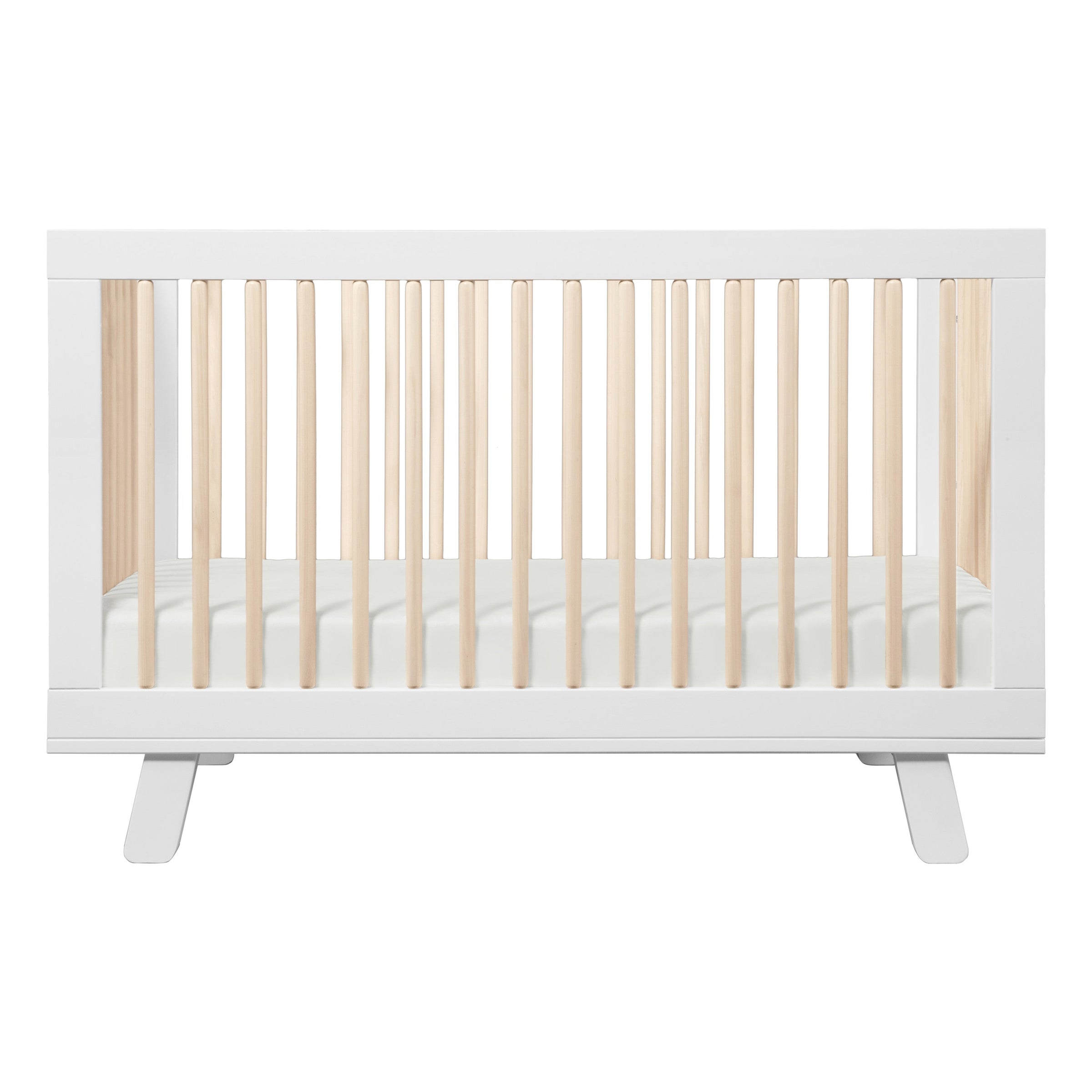M4201WNX,Hudson 3-in-1 Convertible Crib w/ToddlerBedConversion Kit in White/Washed Natural