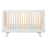 M4201WNX,Hudson 3-in-1 Convertible Crib w/ToddlerBedConversion Kit in White/Washed Natural