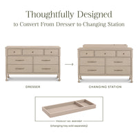 M31416WP,Alouette 7-Drawer Assembled Dresser in Washed Pine