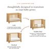 M31801HY,Crosby 3-in-1 Convertible Crib in Honey