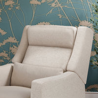 M11286PBEW,Kiwi Plus Power Glider Recliner w/ Power Headrest in Performance Beach Eco-Weave