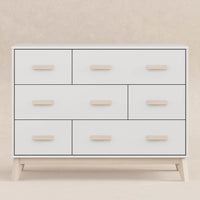 M5826WNX,Scoot 6-Drawer Dresser in White/Washed Natural