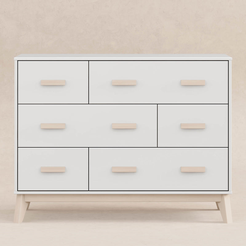 M5826WNX,Scoot 6-Drawer Dresser in White/Washed Natural