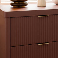 M26716CR,Brimsley Tambour 6-Drawer Assembled Dresser in Crimson