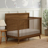 M15901NL,Palma Mid-Century 4-in-1 Convertible Crib w/Toddler Bed Conversion in Natural Walnut