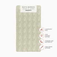 T34335JS,Nate Berkus x Babyletto Crib Sheet in Juniper Stripe
